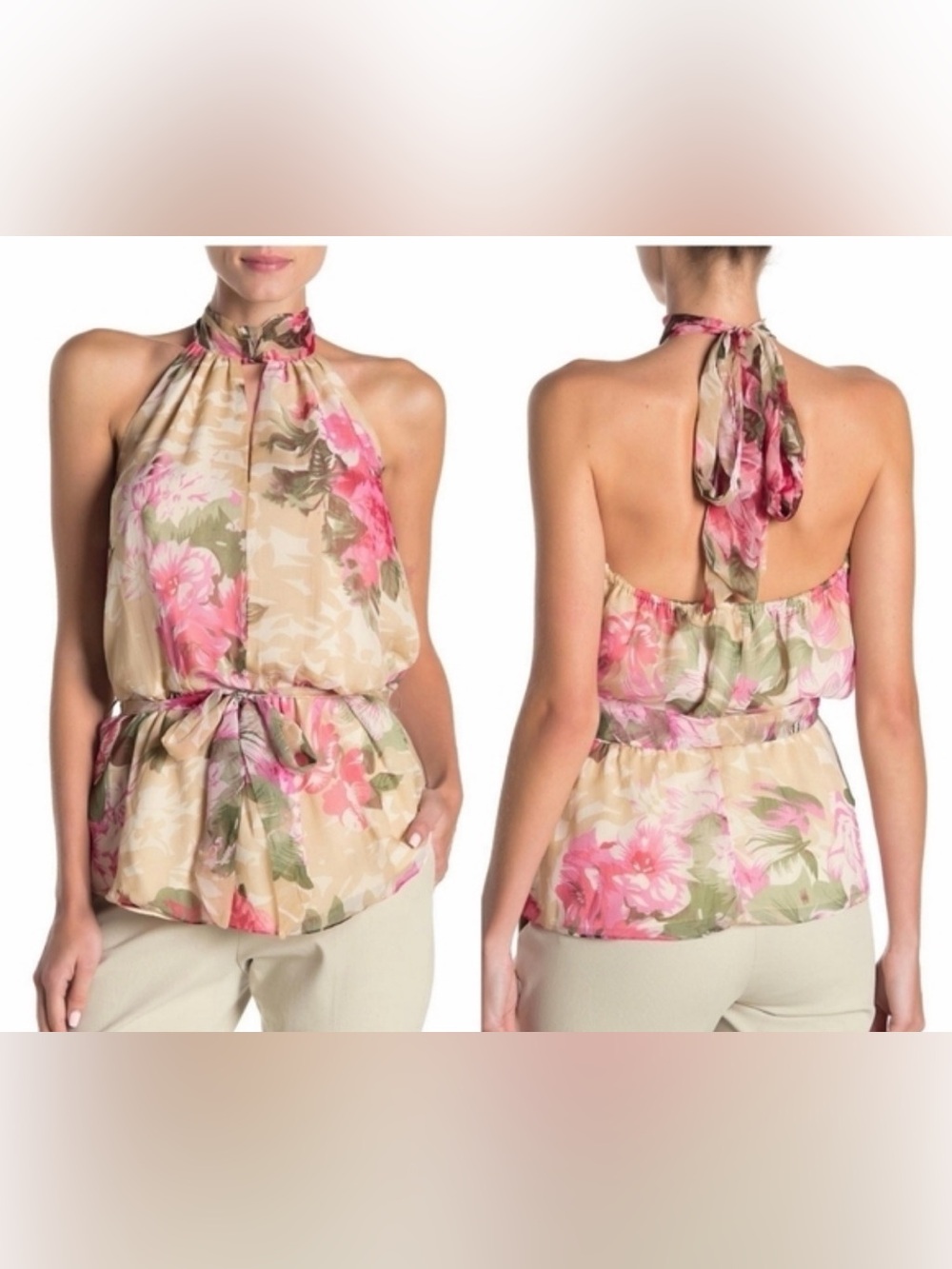 Walter Baker Vanessa Floral Halter Tank Top.